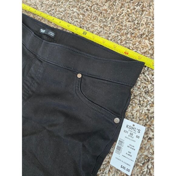 NWT SimplyâVera Vera Wang Black Leggings XL Cotton Blend Stretch Pants Pull-on - Picture 5 of 8